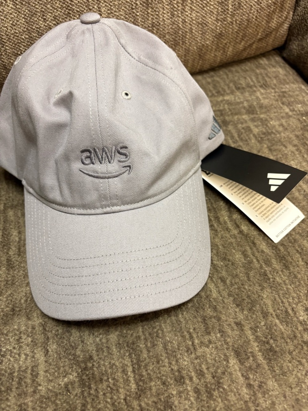 AWS Amazon Web Services Adida Black and Gray Logo Baseball Cap